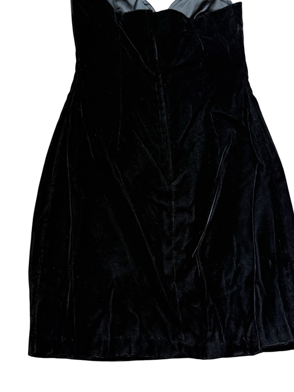 Vintage Roberta Black Velvet Mini Dress 90s Bombshell Spaghetti Strap Party S - Picture 12 of 13